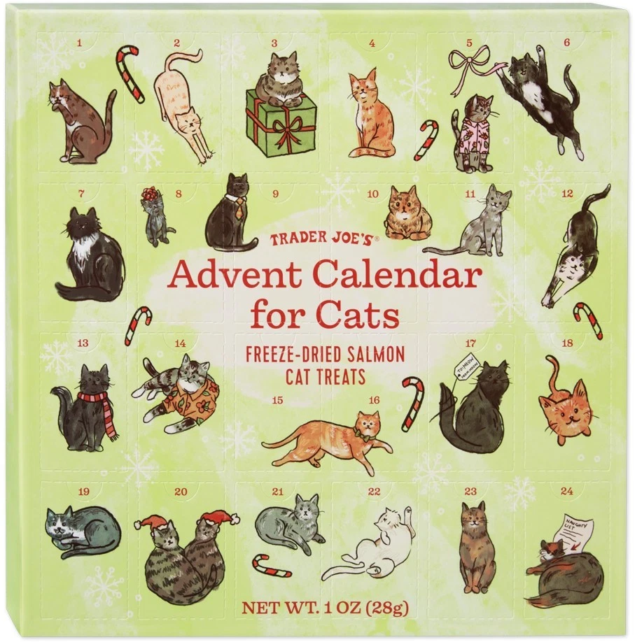Trader Joe's Advent Calendar for Cats. Salmon & Seawood Kitty Treats Ships Fast