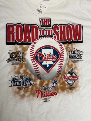 Camiseta vintage The Road to the Show Phillies talla XL nueva con etiquetas Foto 1 de 4