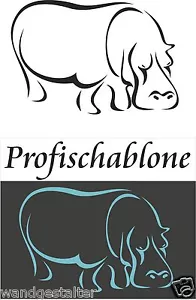Wandschablonen Schablone Malerschablone Afrikamotiv Kinder Nilpferd Grösse L-XXL - Bild 1 von 1