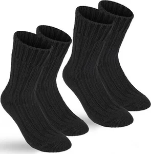 2 pares de calcetines de lana de alpaca unisex BRUBAKER - calcetines gruesos de invierno para hombres o mujeres - Imagen 1 de 34