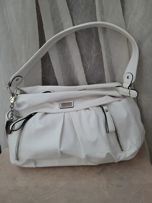 *NWT!* Elle By Kohls Large White Strap Hobo Purse W/ Silver Hardware - Image 1 of 4