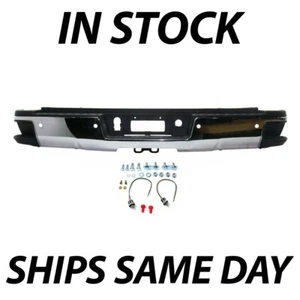 Chrome Rear Bumper Assembly for 2015-2019 Silverado Sierra 2500 3500,With holes - Picture 1 of 10