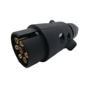 Anhängerstecker 7 Polig PKW KFZ Original 12V Stecker Schraubkontakt - Imagen 1 de 3