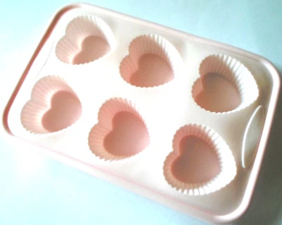 Silikon Backform Herz Muffinform Silikonform Mini Kuchen Backförmchen Backen NEU - Bild 1 von 4