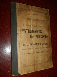 Vintage Instruments Of Precision Book Berger & Sons 1903 - Foto 1 di 2
