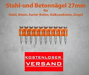 1000 Stück Stahl-und Betonnägel 27mm Spit Pulsa, Bea, KMR, Würth, Senco, Makita - Bild 1 von 1