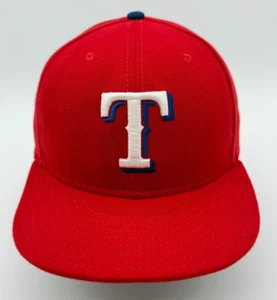 Texas Rangers New Era 59FIFTY OnField Baseball Cap Hat 7 3/4 Red Made in USA MLB - Picture 1 of 11