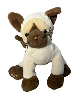 Ganz Webkinz Siamese Kitty Cat Plush Tan Brown Stuffed Animal 8" No Code - Image 1 of 2
