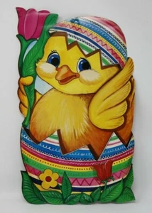 Vintage Easter Spring Yellow Chick Decoration Die-Cut Wall Covering HTF - Picture 1 of 2