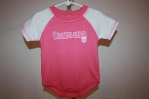 New-Mended- Olympics Team USA Infants 12 Months (12M) Pink Bodysuit Creeper - Picture 1 of 5