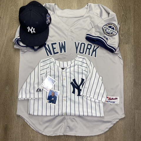 🔥Authentic Majestic NEW YORK YANKEES Jersey GRAY #25 Yankee Stadium Patch SZ 52 Cover