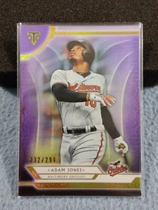 2018 TOPPS TRIPLE THREADS AMETHYST ADAM JONES #59 232/299 BALTIMORE ORIOLES - Picture 1 of 2