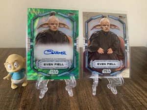 2022 Topps Finest Star Wars EVEN PIELL Auto MICHAELA COTTRELL Green Wave #d /99 - Picture 1 of 7