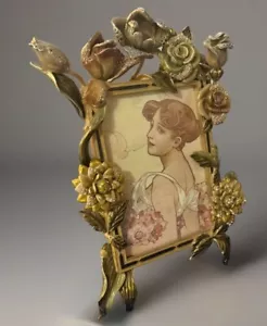 Jay Strongwater Edizione Limitata Rose Cornice Cristalli Swarovski Art Nouveau 8x12 - Foto 1 di 12