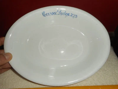 Vintage GREENWOOD Restaurant Ware CASSIA LODGE Serving Bowl MT HOREB LODGE 273 - Image 1 of 4