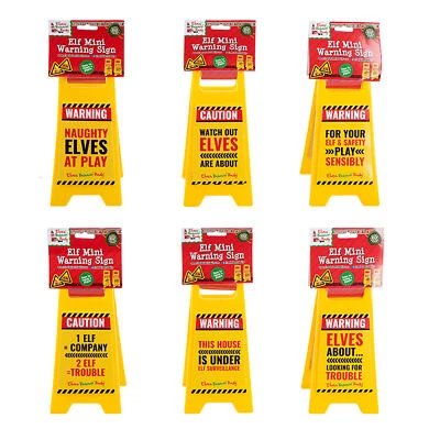 ELVES BEHAVIN' BADLY Elfe Mini Büro Schreibtisch Warnschild - Weihnachtsgeschenk - Design wählbar