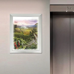 Marco de póster LED plateado marco de montaje en pared para publicidad aleación de aluminio - Imagen 1 de 20