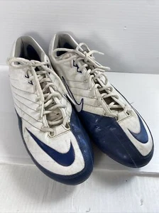 Nike Super Speed D Football Cleats White Blue 396238-141 Size 13.5 - Picture 1 of 11
