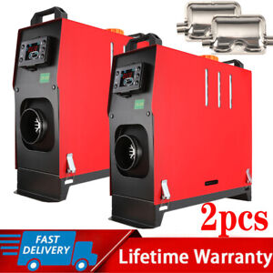 2PCS 8000W Diesel Air Heater Parking Heater 12V All in One w/ LCD Remote Control