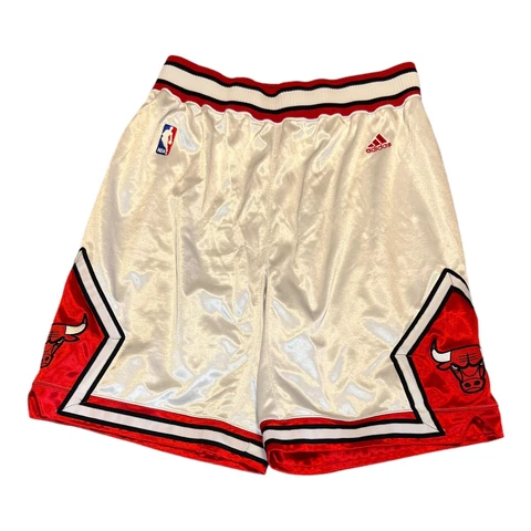 Chicago Bulls Shorts Mens Size 34 White +2 Length Basketball NBA Adidas Cover