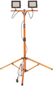 Twin Head Work Site Light 240V Telescopic Tripod 3600 Lumens COB LED Out/ Indoor - Picture 1 of 11
