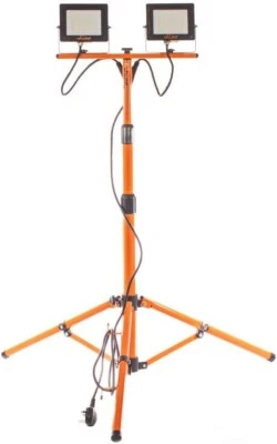 Twin Head Work Site Light 240V Telescopic Tripod 3600 Lumens COB LED Out/ Indoor - Image 1 of 4