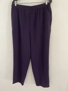 BonWorth Women’s Purple Pull On Pants Elastic Waist Size Small - Picture 1 of 7