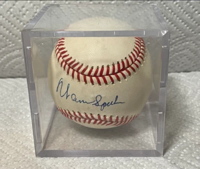 WARREN SPAHN SIGNED AUTOGRAPHED INSCRIBED BASEBALL BRAVES OFFICIAL RAWLINGS BALL - Image 1 of 4