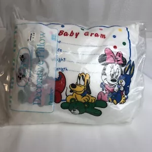 Cuscino vintage Disney bambino grammo Topolino Minnie Dundee ricordo neonato 10"x13" - Foto 1 di 7