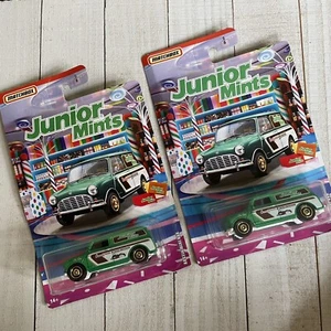 Lot Of 2 - Matchbox 2020 CANDY CARS JUNIOR MINTS Austin Mini Van 5/6 - Picture 1 of 4