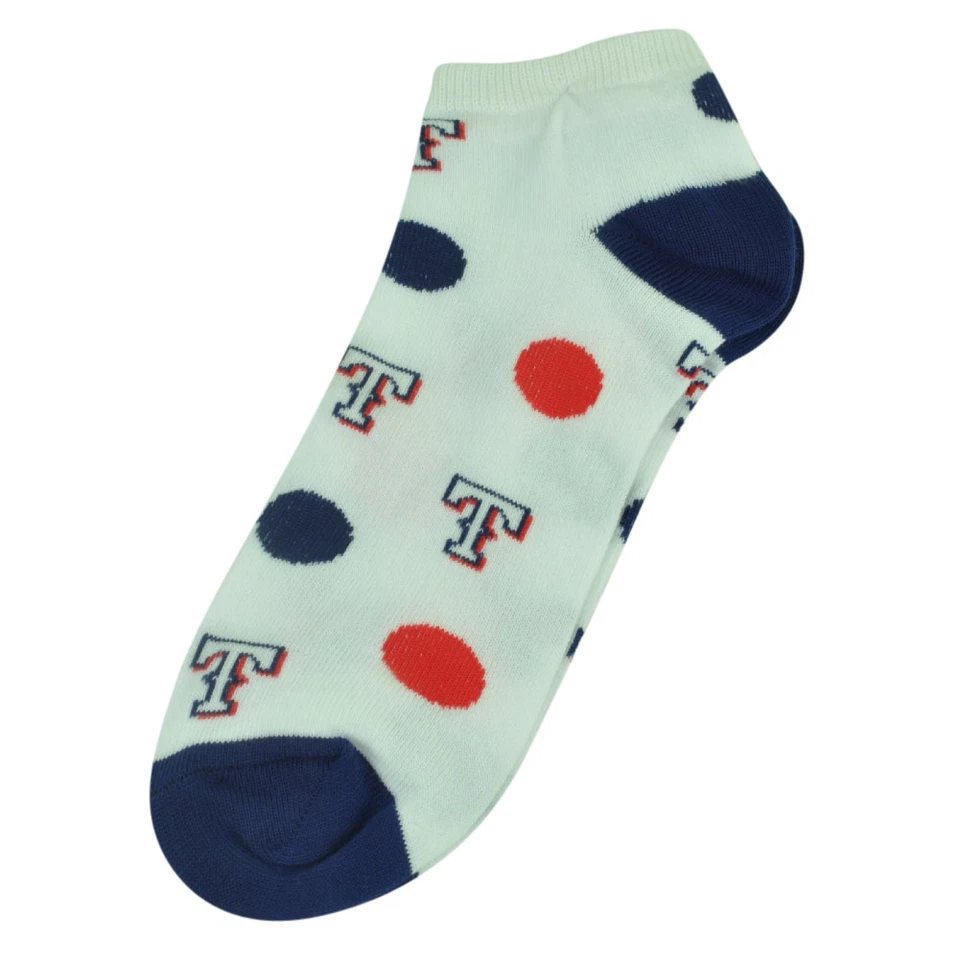 MLB Texas Rangers женщин средний 6 - 11 лодыжки горошек белые носки вентилятор дух - Изображение 1 из 1