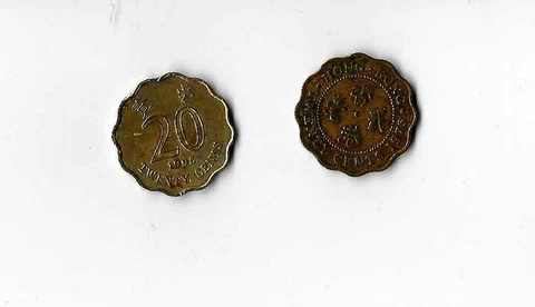 20 Cents - Twenty Cents - Hong Kong 1975 + 1995 - 2x Circulating Coin - Bundle Lot Cover