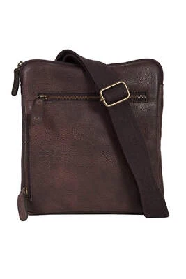 Bolsa tote de ombro Scully couro cabra lavada chocolate - Imagem 1 de 2
