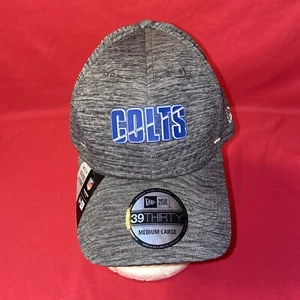 Indianapolis Colts 2020 NFL Summer Sideline Graphite 39Thirty Flex Fit Med Large - Picture 1 of 6