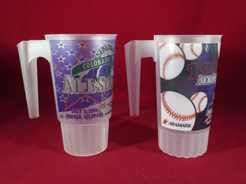 Coors Field COLORADO ROCKIES All Star Game July 7 1998 2 Souvenir Cup Beer Mugs Cover