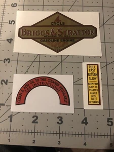 Juego de 3 motores de arranque de retroceso Briggs & Stratton Engine-Decals.com 6S con motor de arranque de retroceso - Imagen 1 de 1
