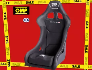 FIA OMP CHAMP-R SEAT 2024 BLACK Fiberglass Breathability Velour SALE - Picture 1 of 2