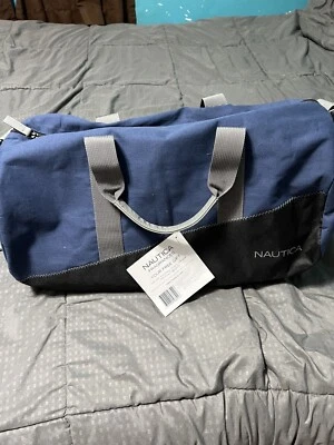 Bolsa de viaje de fin de semana nautica fragancia azul marino negro Foto 1 de 4