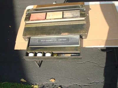 Vintage Self-Signwriter Sign Making Stenciling Kit - Image 1 of 4