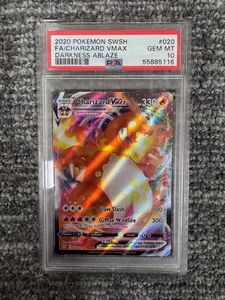 Pokémon Sword & Shield Charizard 2020 VMAX #020 arte completo Darkness Ablaze PSA 10 - Imagen 1 de 1