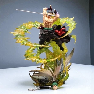 12" Roronoa Zoro Figure with Light, One Piece Anime PVC Model Statue Collectible - Picture 1 of 5