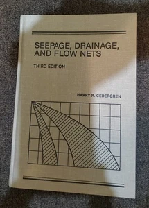 Seepage, Drainage, and Flow Nets - Cedergren - Wiley 1989 3rd ed hc no dj good - Picture 1 of 6