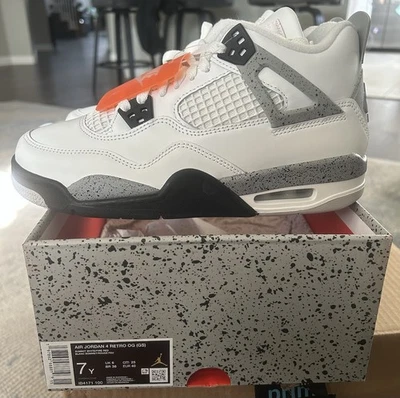 Jordan 4 Retro Blanco Cemento (2025) (GS) IB4171-100 Talla 7Y Nuevo DS Foto 1 de 4