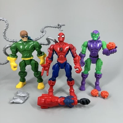 Figuras de acción Marvel Super Hero Mashers Spider-Man Doc Ock y Duende Verde 6" Foto 1 de 4