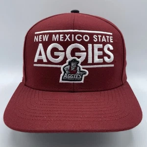 New Mexico State Aggies Hat Adidas Adult Snapback Crimson Baseball Cap NMSU Mens - Picture 1 of 10