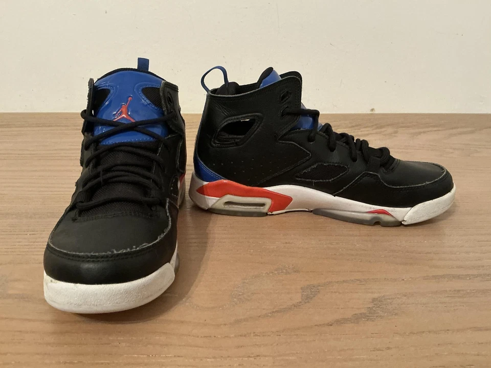 Nike Air Jordan Zapatos Juveniles Talla 4.5Y Negro Azul Naranja Knicks DM1685-008 Foto 1 de 4