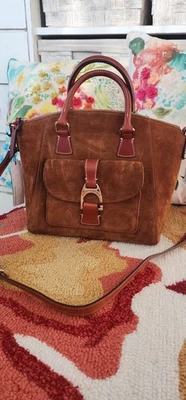 Dooney and Bourke suede Amber Naomi Satchel Crossbody NWT - Image 1 of 4