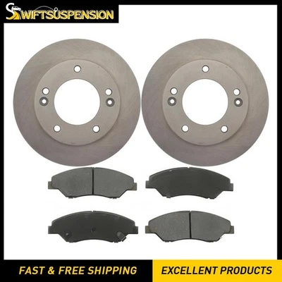 Kit de rotores de freno delanteros y pastillas de cerámica para Kia Sportage 2000 2001 2002 1998 Foto 1 de 4