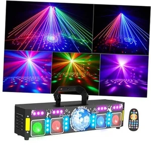 7-in-1 DJ Lights for Parties – Pro DMX Laser Light Show, Disco Ball (RGB,  - Picture 1 of 7