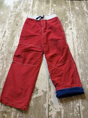 J. Khaki Red Winter Warm Fully Lined Long Pants Elastic Waist Boys 7 - Image 1 of 4